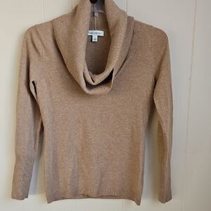 Banana Republic Tan Cowl Neck Sweater